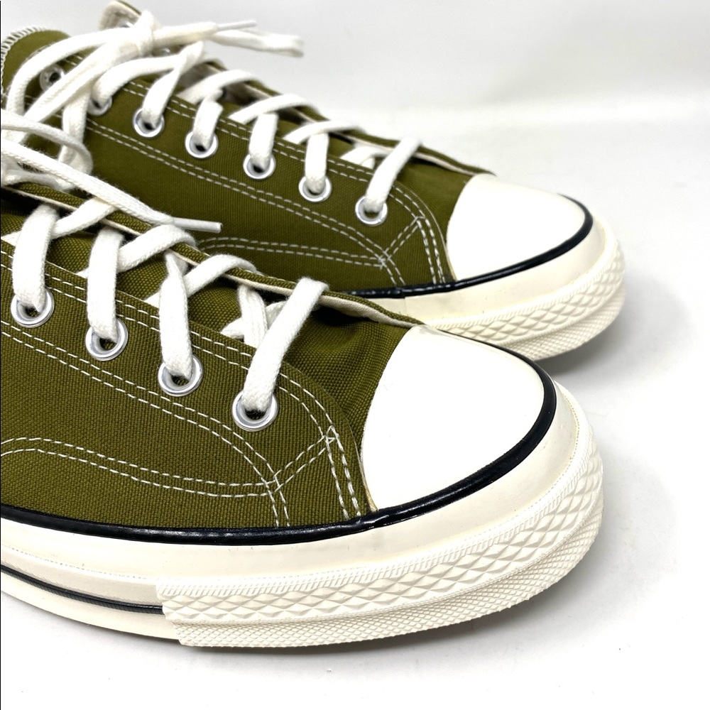 Converse Women’s Size Sneakers 171568C Chuck 70 Low Top Canvas Dark Moss Green - Picture 6 of 10